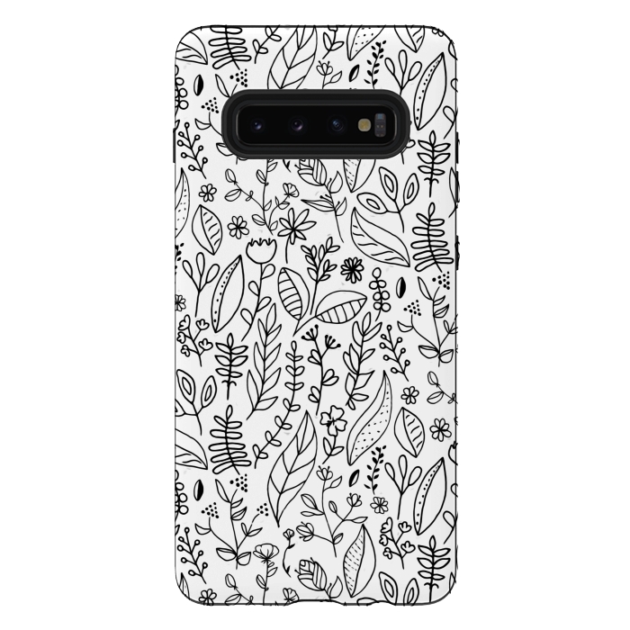 Galaxy S10 plus StrongFit Nature Doodle  by Tigatiga