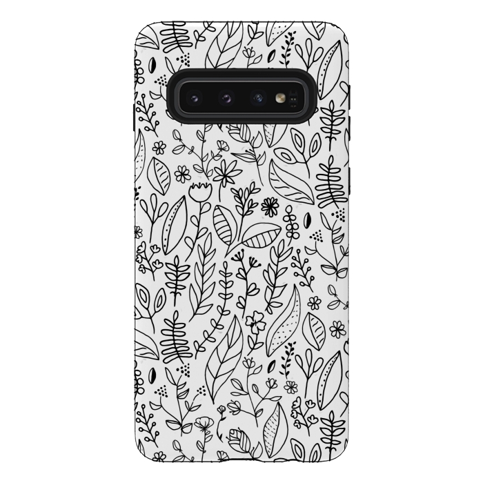 Galaxy S10 StrongFit Nature Doodle  by Tigatiga