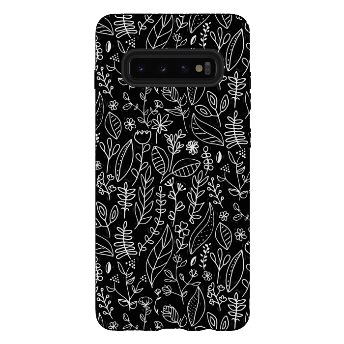 Galaxy S10 plus StrongFit Licorice Nature Doodle  by Tigatiga