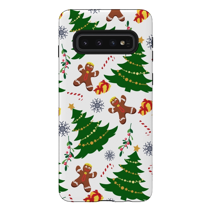 Galaxy S10 StrongFit Holly Jolly Christmas by Allgirls Studio
