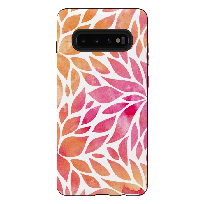 Galaxy S10 plus StrongFit Watercolor Floral Art by Allgirls Studio