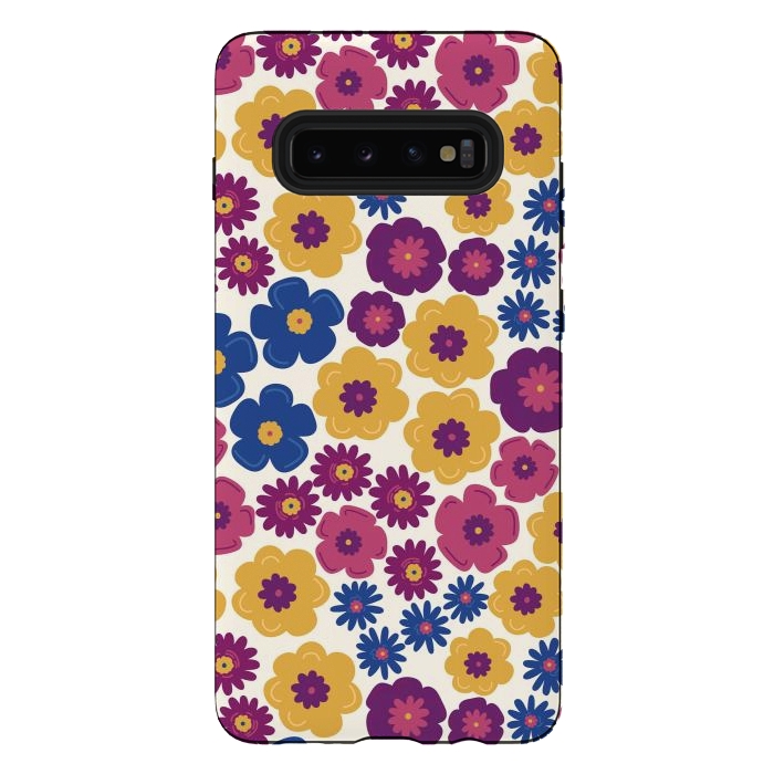 Galaxy S10 plus StrongFit Pop Floral by TracyLucy Designs