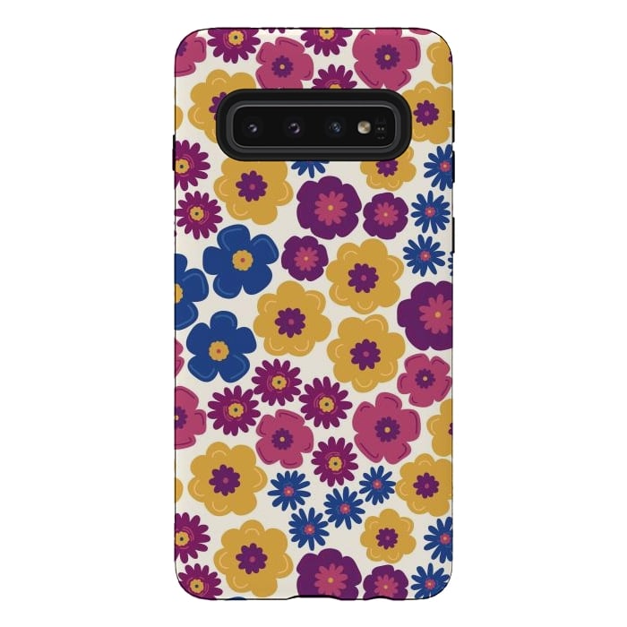Galaxy S10 StrongFit Pop Floral by TracyLucy Designs