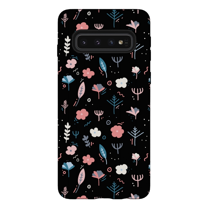 Galaxy S10 StrongFit Whimsical Floral by Allgirls Studio