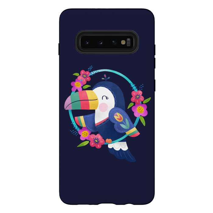 Galaxy S10 plus StrongFit Tropical Toucan by Noonday Design