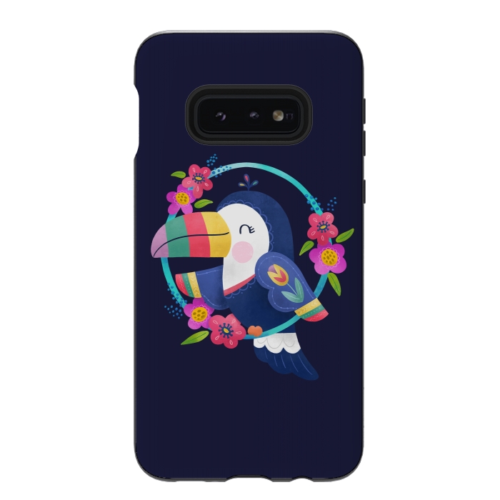 Galaxy S10e StrongFit Tropical Toucan by Noonday Design
