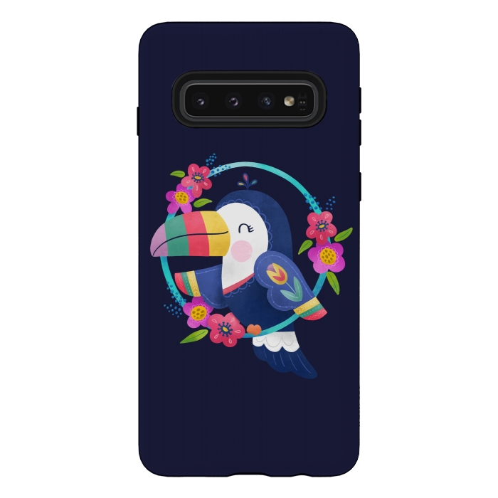 Galaxy S10 StrongFit Tropical Toucan by Noonday Design