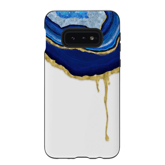 Galaxy S10e StrongFit Sapphire Dripping Agate by Noonday Design