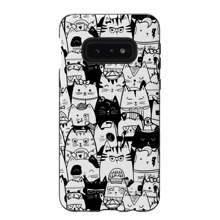Galaxy S10e StrongFit Itty Bitty Kitty Committee by Noonday Design