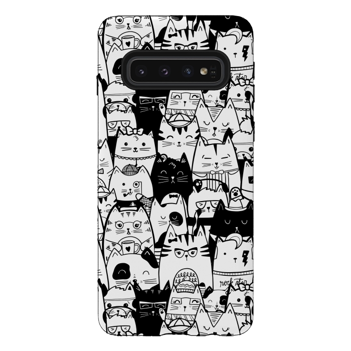 Galaxy S10 StrongFit Itty Bitty Kitty Committee by Noonday Design