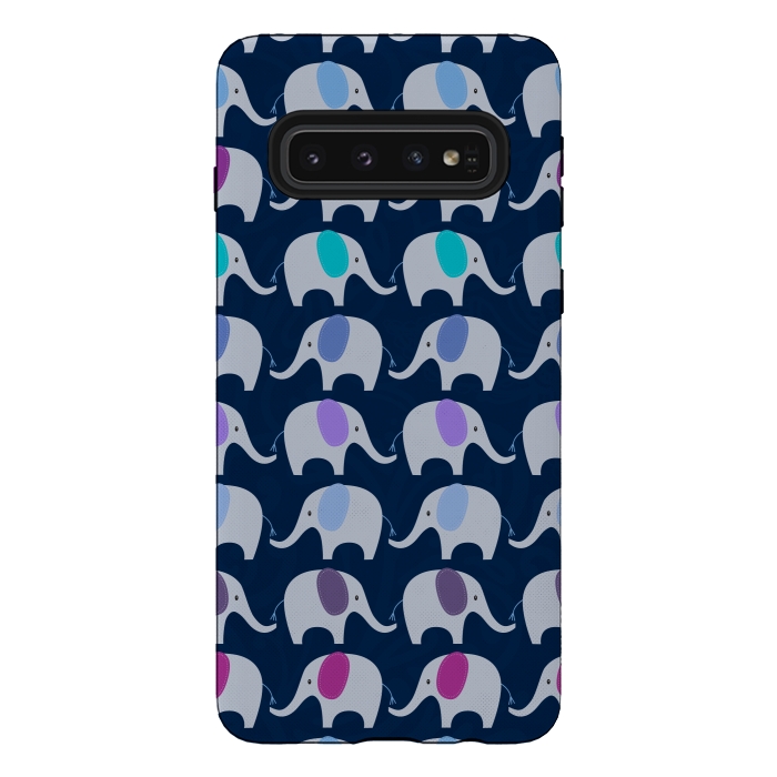 Galaxy S10 StrongFit Marching Elephants by Noonday Design