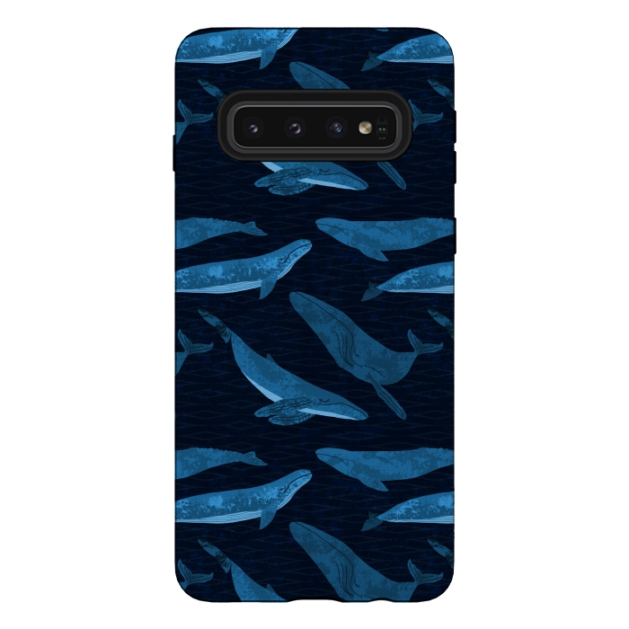 Galaxy S10 StrongFit Whales in the Deep by Noonday Design