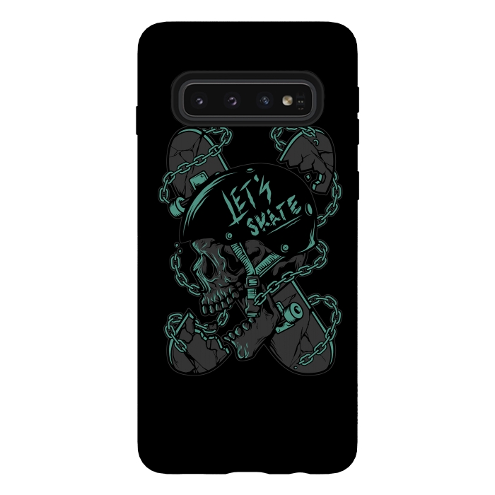 Galaxy S10 StrongFit Skullboarder by Afif Quilimo