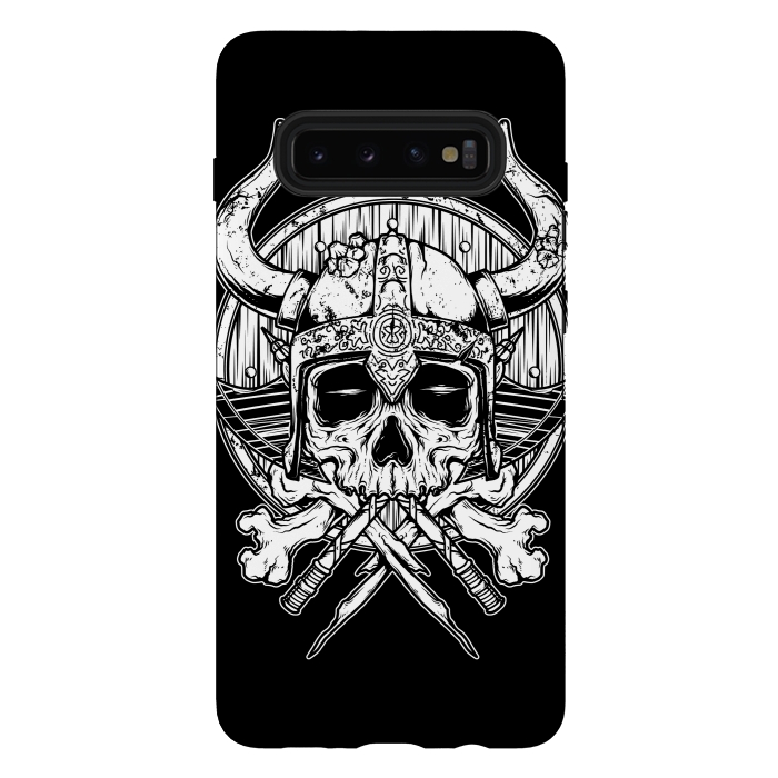 Galaxy S10 plus StrongFit Skull Viking by Afif Quilimo
