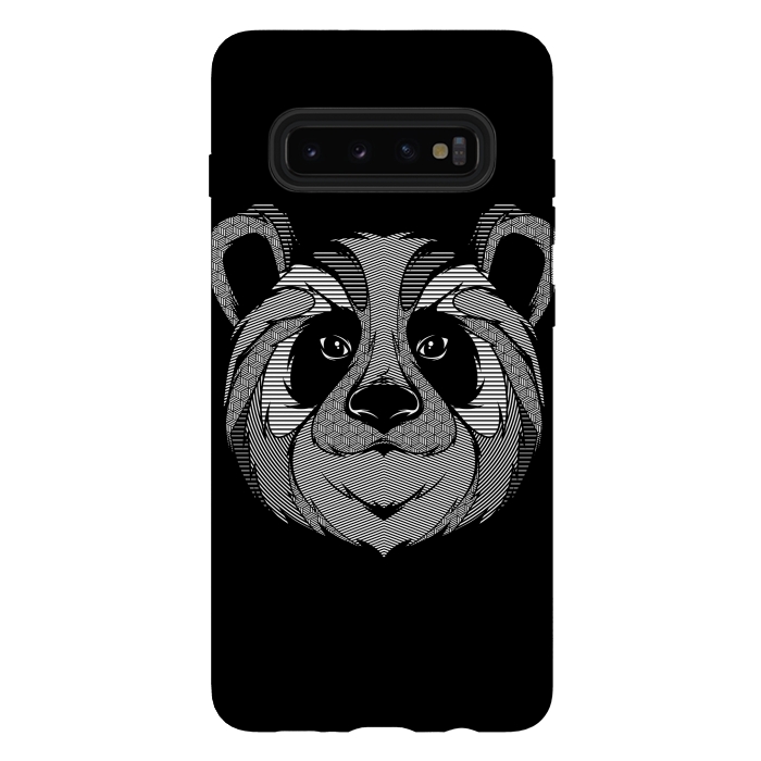 Galaxy S10 plus StrongFit Panda Zentangle by Afif Quilimo