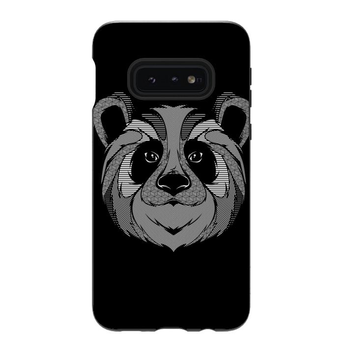 Galaxy S10e StrongFit Panda Zentangle by Afif Quilimo