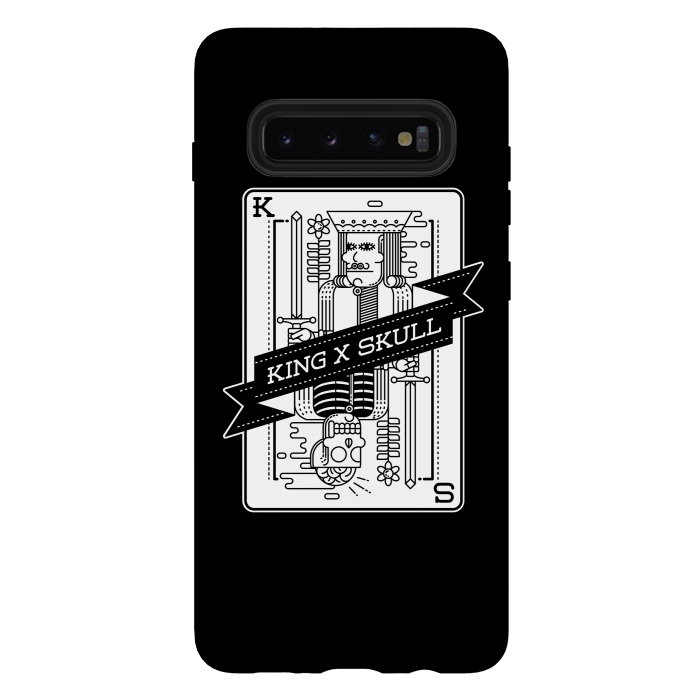 Galaxy S10 plus StrongFit King & Skull by Afif Quilimo