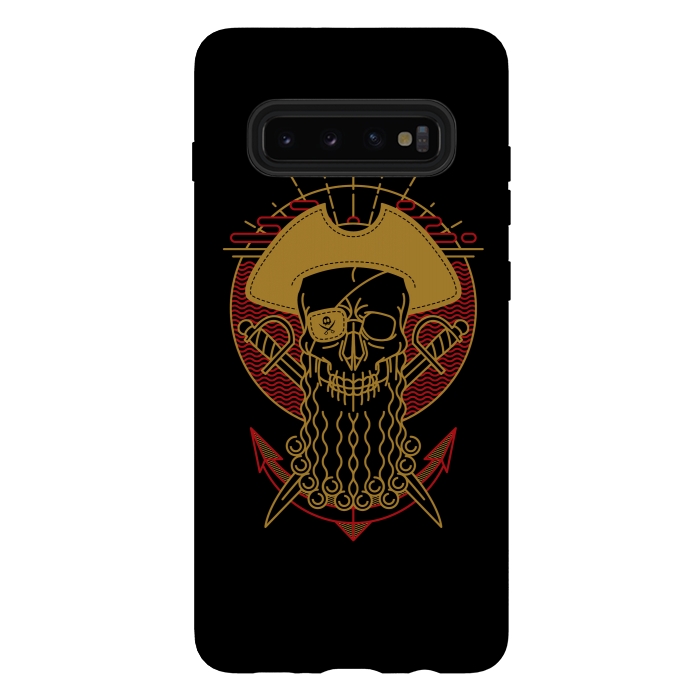 Galaxy S10 plus StrongFit Skull Pirate by Afif Quilimo