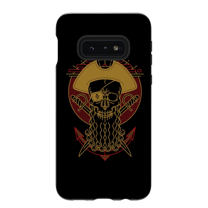 Galaxy S10e StrongFit Skull Pirate by Afif Quilimo
