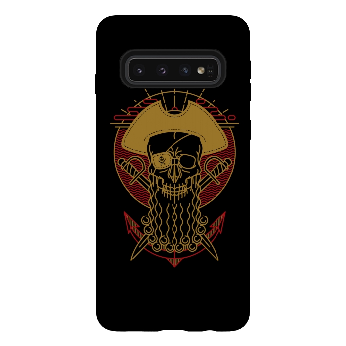 Galaxy S10 StrongFit Skull Pirate by Afif Quilimo