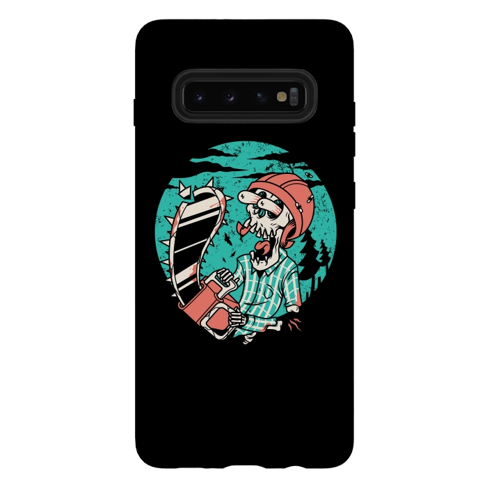 Galaxy S10 plus StrongFit Skullchainsaw by Afif Quilimo