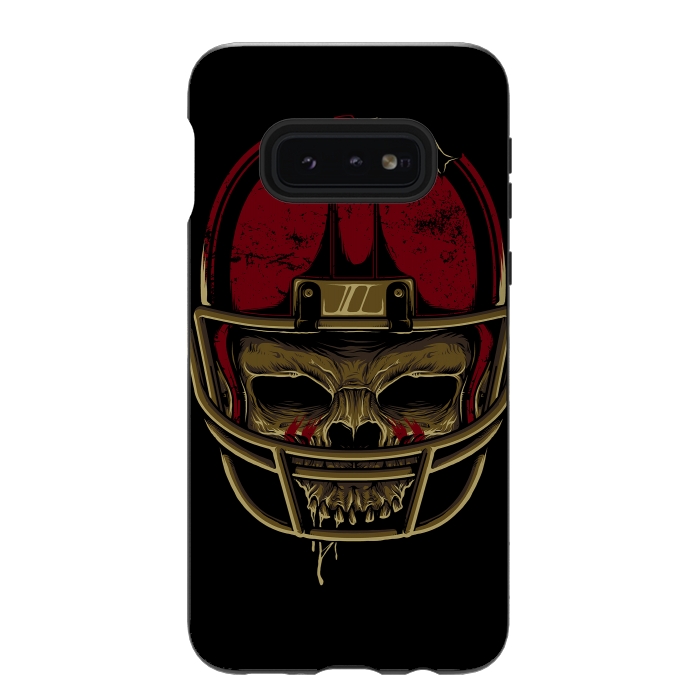 Galaxy S10e StrongFit American Football Skull by Afif Quilimo