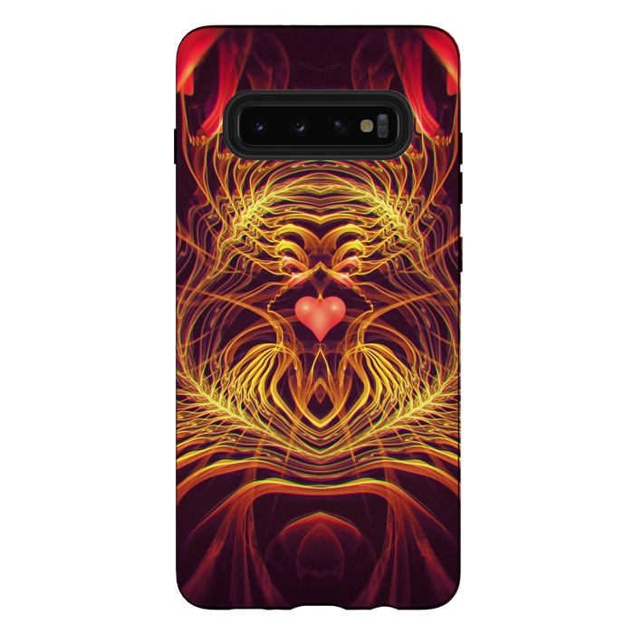 Galaxy S10 plus StrongFit Fractal Heart by Art Design Works