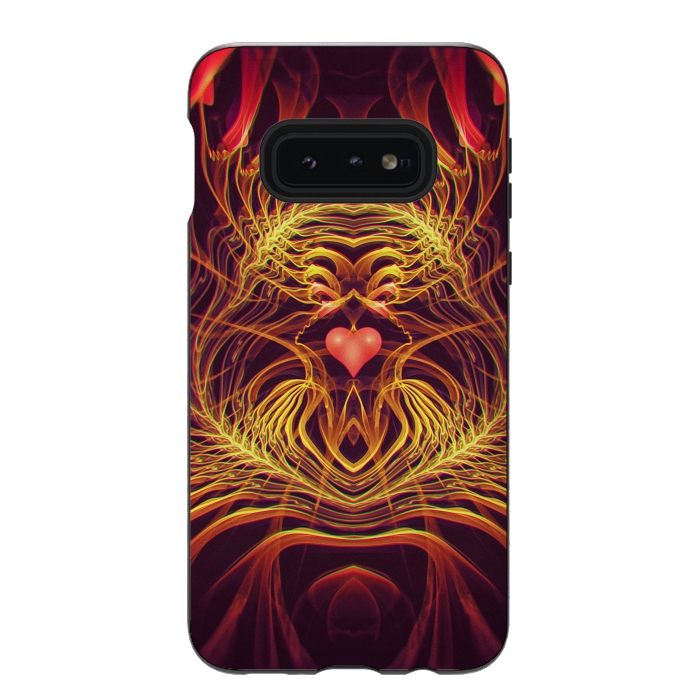 Galaxy S10e StrongFit Fractal Heart by Art Design Works