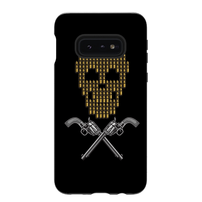 Galaxy S10e StrongFit Skull Bullets by Afif Quilimo