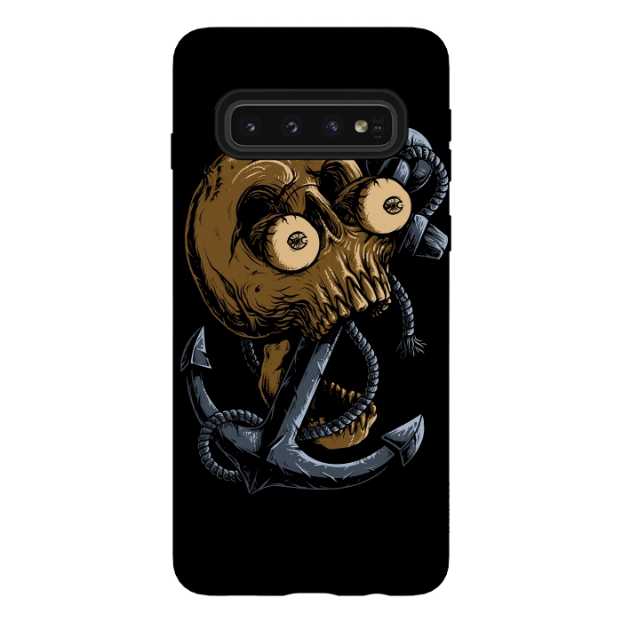 Galaxy S10 StrongFit Skull Anchor by Afif Quilimo