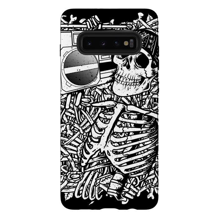 Galaxy S10 plus StrongFit Skull Boombox by Afif Quilimo
