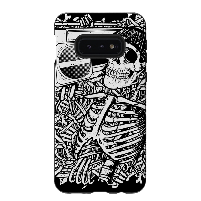Galaxy S10e StrongFit Skull Boombox by Afif Quilimo
