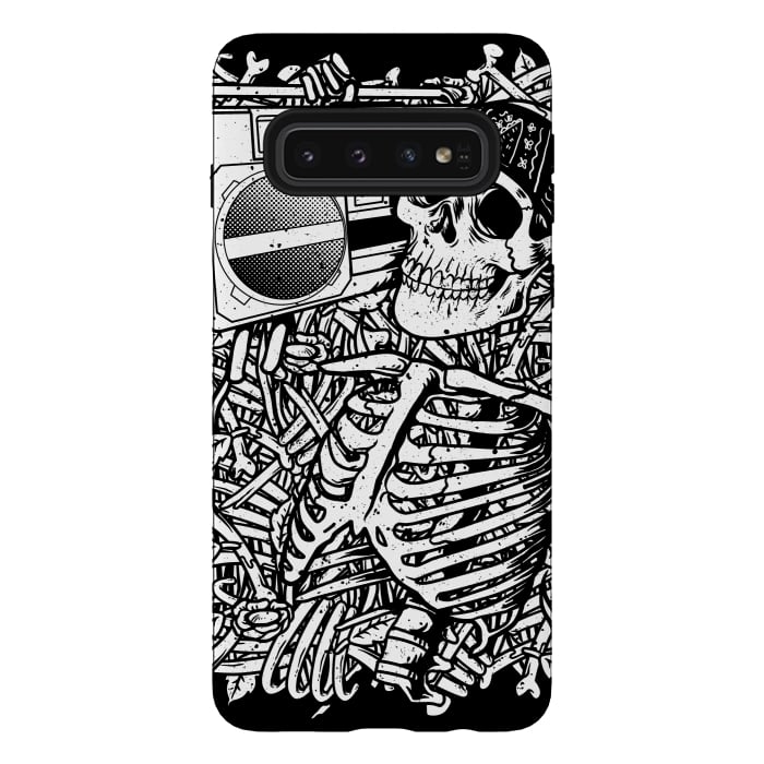 Galaxy S10 StrongFit Skull Boombox by Afif Quilimo