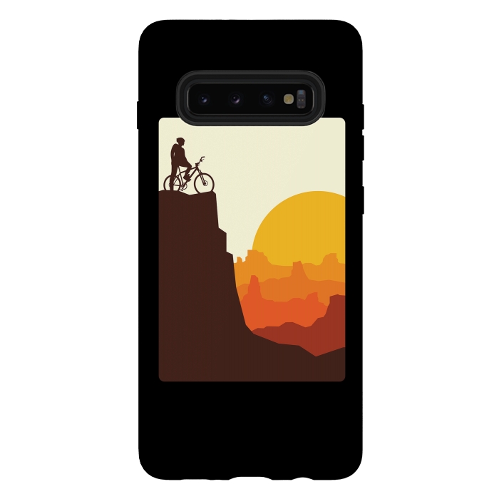 Galaxy S10 plus StrongFit Mountain Biker by Afif Quilimo