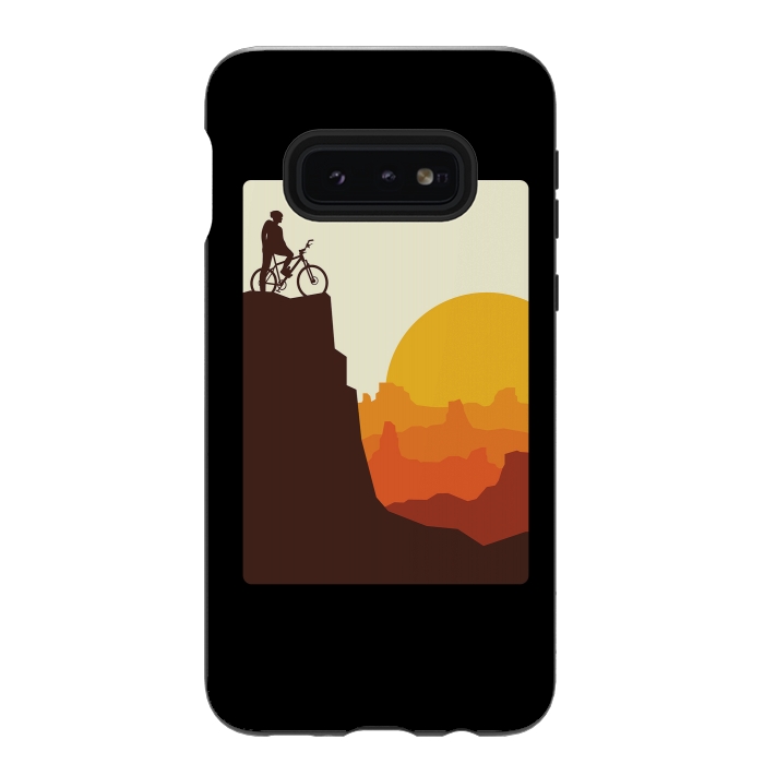 Galaxy S10e StrongFit Mountain Biker by Afif Quilimo