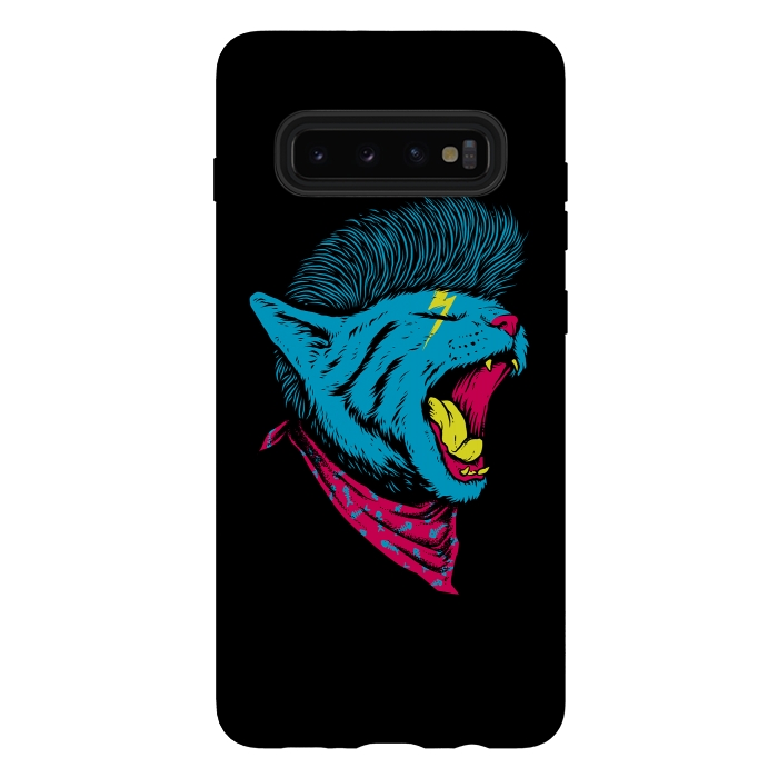 Galaxy S10 plus StrongFit Cat Punk by Afif Quilimo
