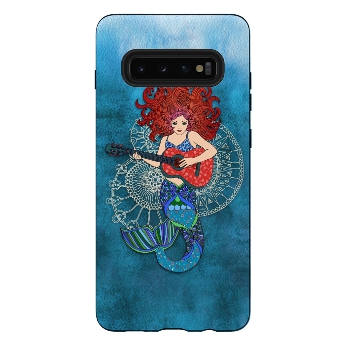 Galaxy S10 plus StrongFit Musical Mermaid by Micklyn Le Feuvre