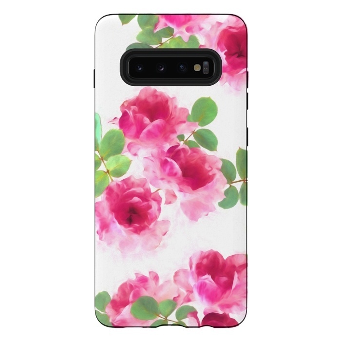 Galaxy S10 plus StrongFit Candy Roses by Micklyn Le Feuvre