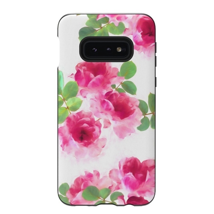 Galaxy S10e StrongFit Candy Roses by Micklyn Le Feuvre