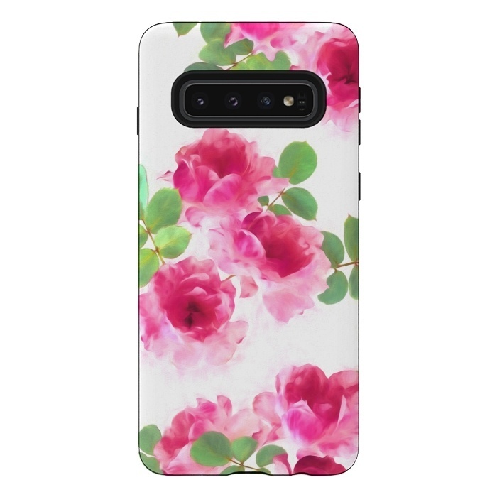 Galaxy S10 StrongFit Candy Roses by Micklyn Le Feuvre