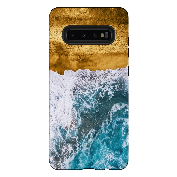 Galaxy S10 plus StrongFit Tropical XVI - Golden Beach by Art Design Works