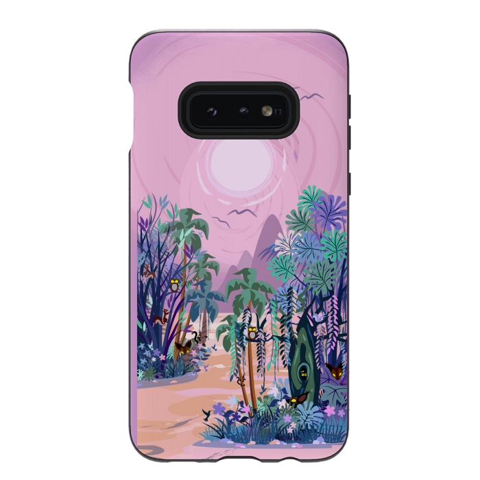 Galaxy S10e StrongFit The Eyes of the Enchanted Misty Forest by BluedarkArt