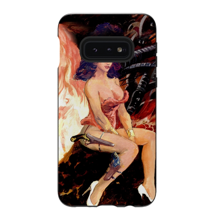 Galaxy S10e StrongFit Piratesse rouge by Max LeTamis