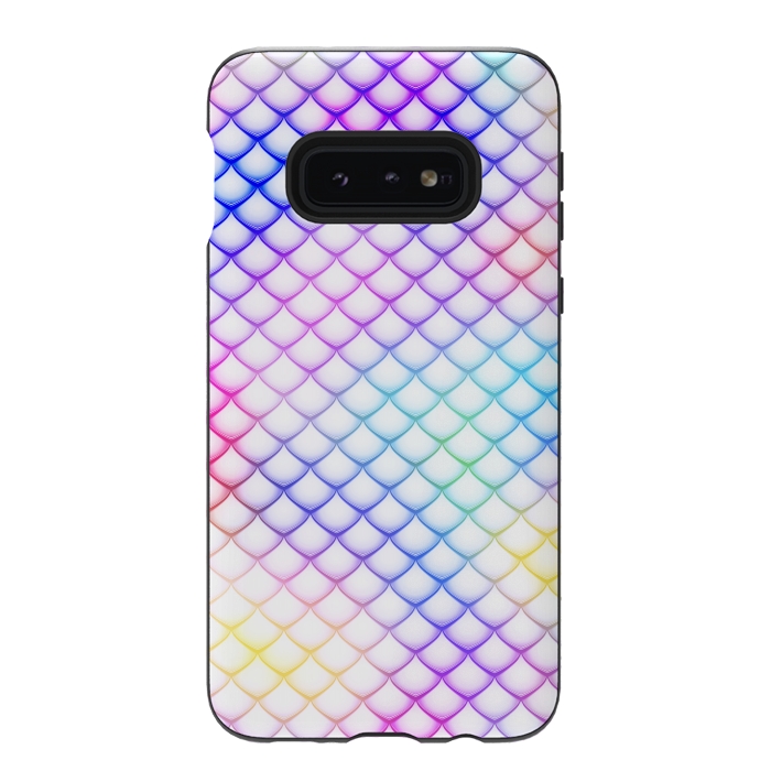 Galaxy S10e StrongFit Colorful Mermaid Scales by Art Design Works