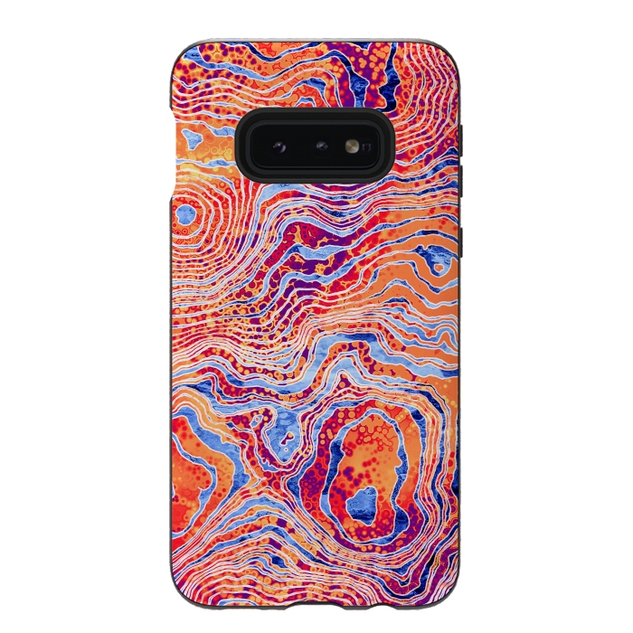 Galaxy S10e StrongFit  Abstract Colorful Marble I by Art Design Works