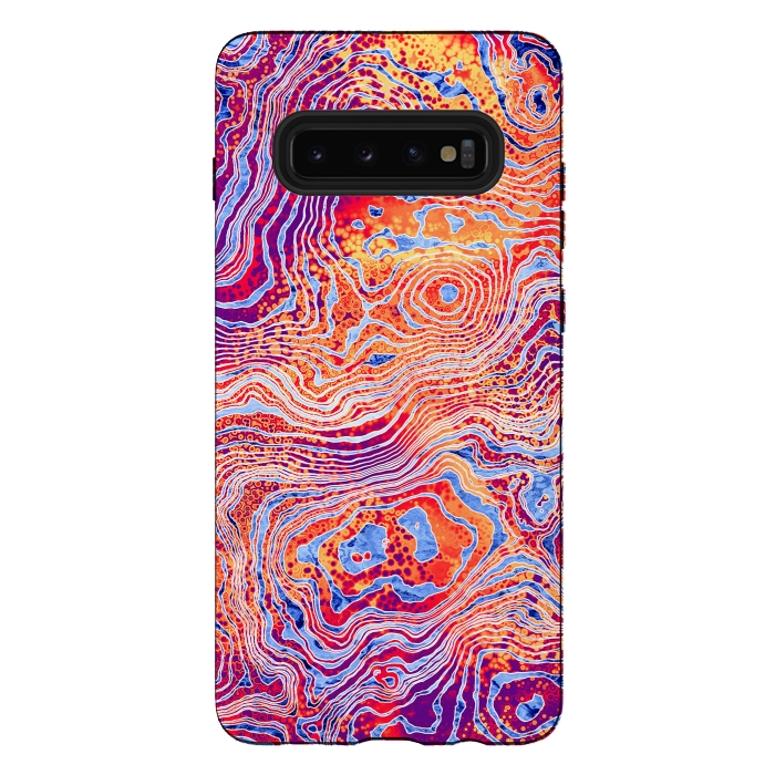 Galaxy S10 plus StrongFit  Abstract Colorful Marble II by Art Design Works