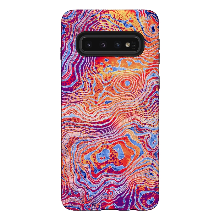 Galaxy S10 StrongFit  Abstract Colorful Marble II by Art Design Works