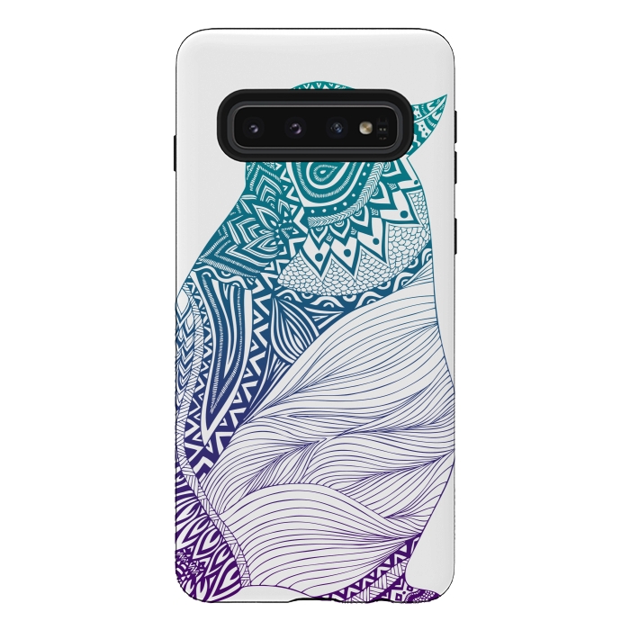 Galaxy S10 StrongFit Duotone penguin by Pom Graphic Design