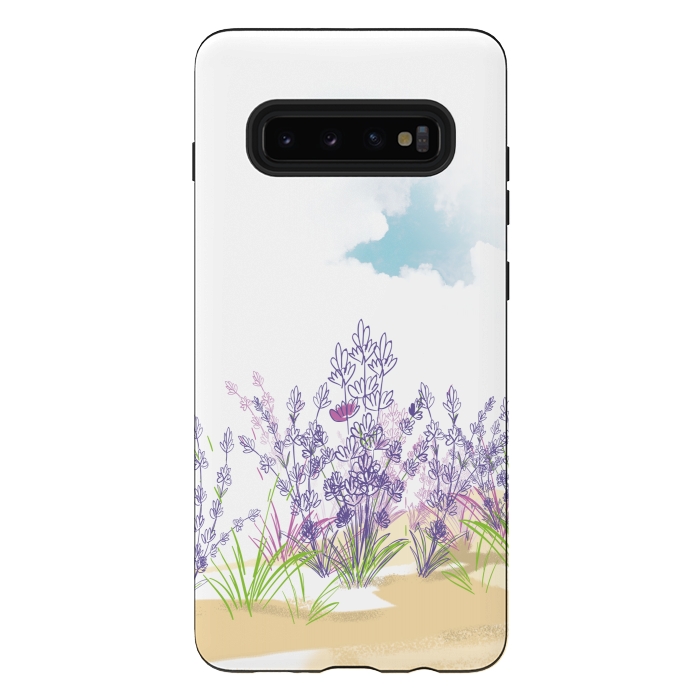 Galaxy S10 plus StrongFit Lavender flower by Bledi