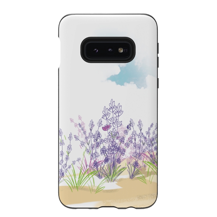Galaxy S10e StrongFit Lavender flower by Bledi